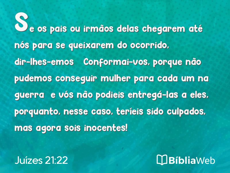 Juízes 21:22 em imagem para compartilhar
