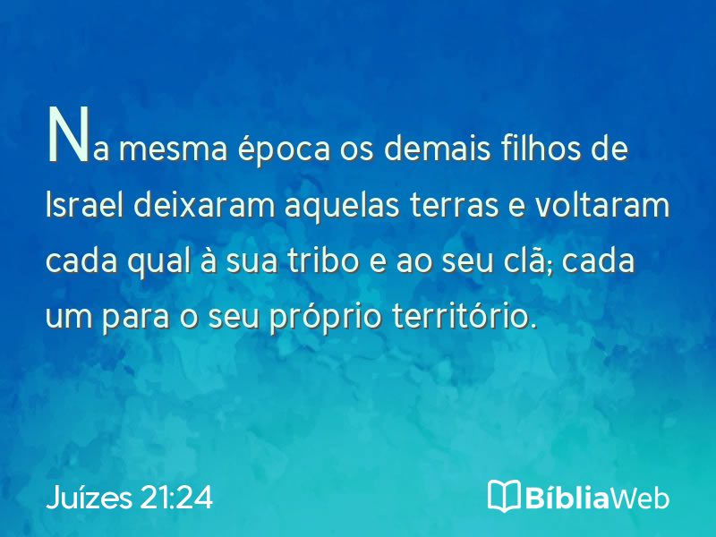 Juízes 21:24 em imagem para compartilhar