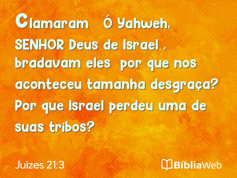 Juízes 21:3 em imagem para compartilhar