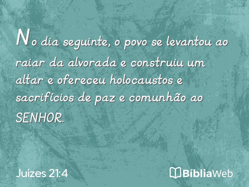 Juízes 21:4 em imagem para compartilhar