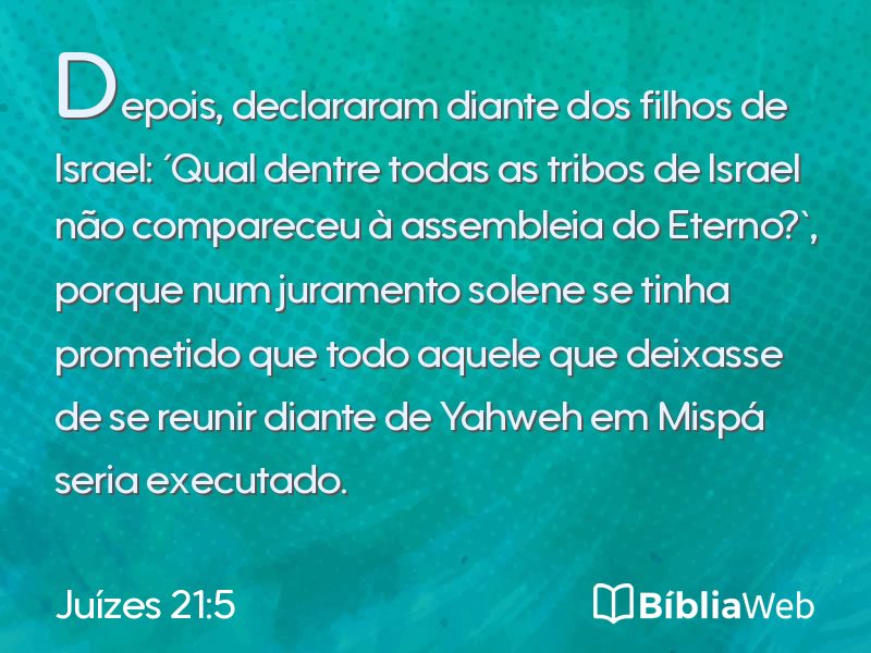 Juízes 21:5 em imagem para compartilhar