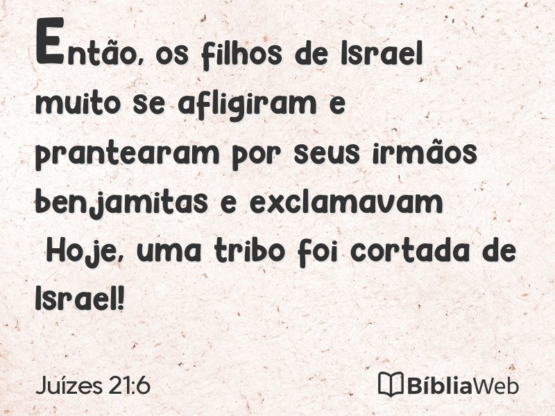 Juízes 21:6 em imagem para compartilhar