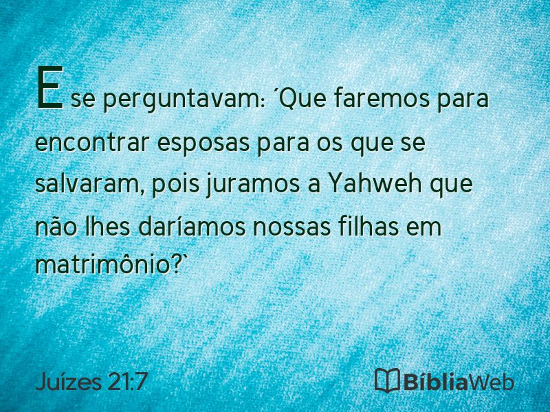 Juízes 21:7 em imagem para compartilhar