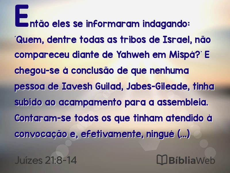 Juízes 21:8-14 em imagem para compartilhar