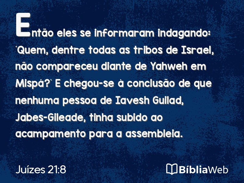 Juízes 21:8 em imagem para compartilhar