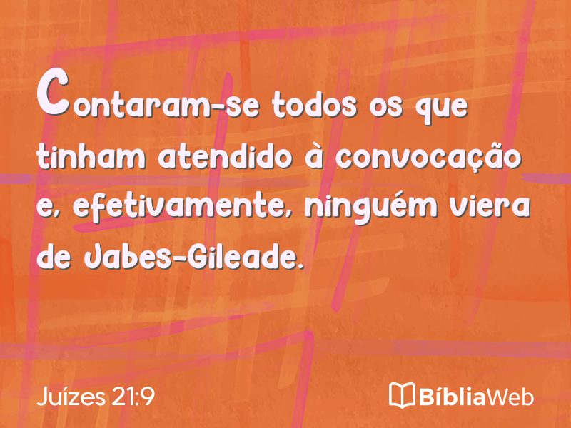 Juízes 21:9 em imagem para compartilhar