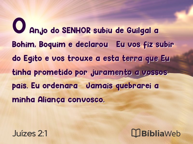 Juízes 2:1 em imagem para compartilhar