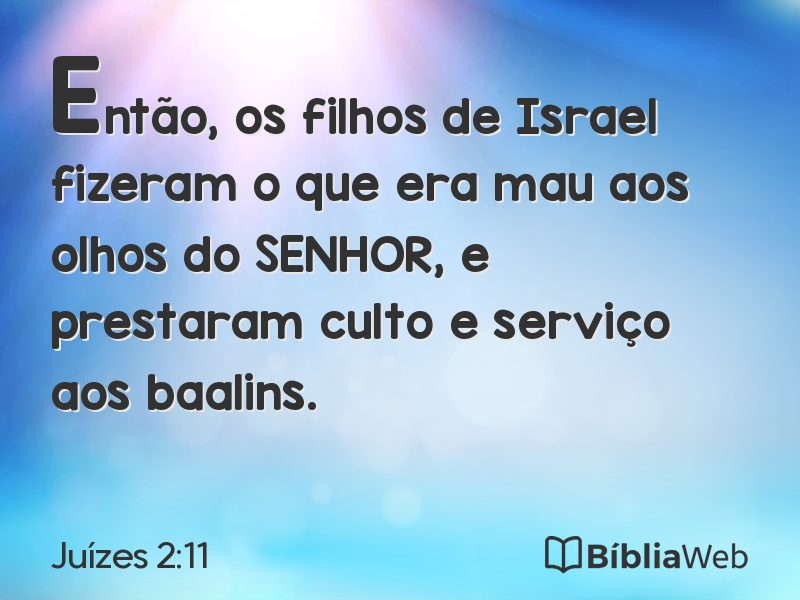 Juízes 2:11 em imagem para compartilhar