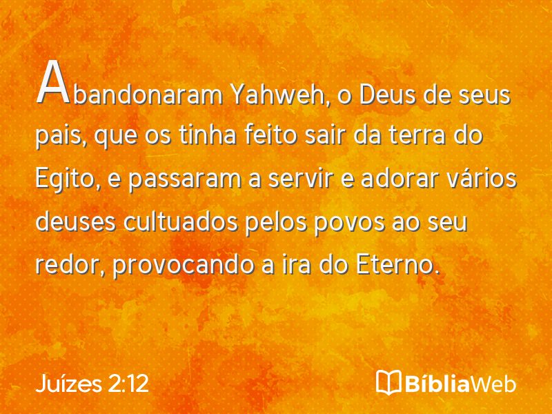 Juízes 2:12 em imagem para compartilhar