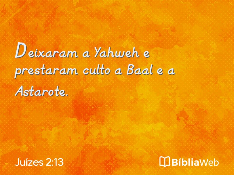 Juízes 2:13 em imagem para compartilhar