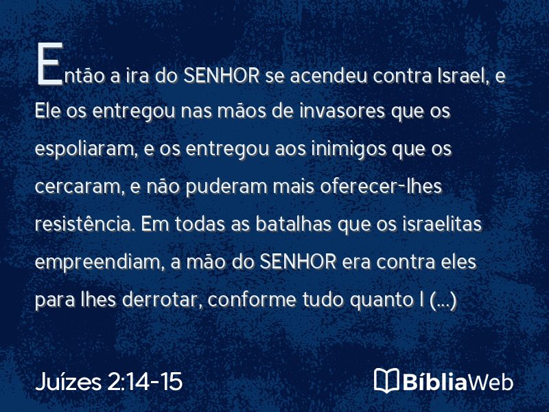 Juízes 2:14-15 em imagem para compartilhar
