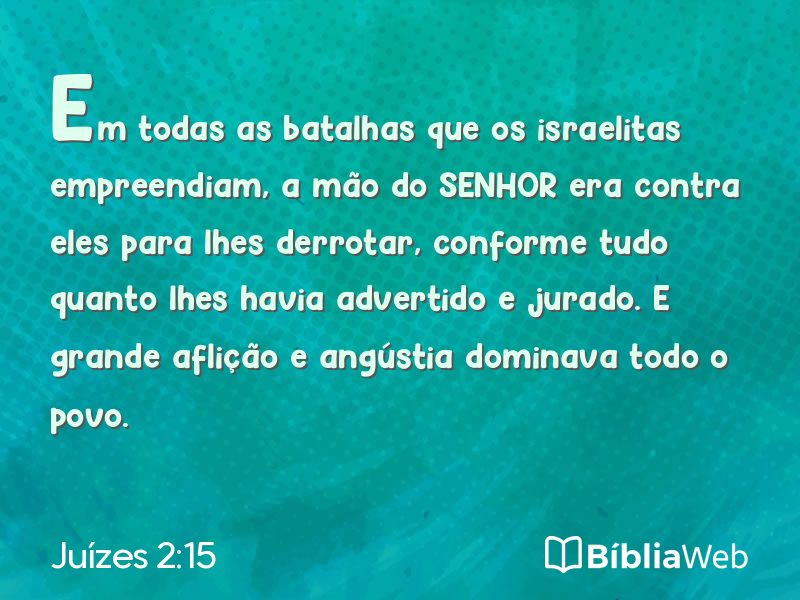 Juízes 2:15 em imagem para compartilhar
