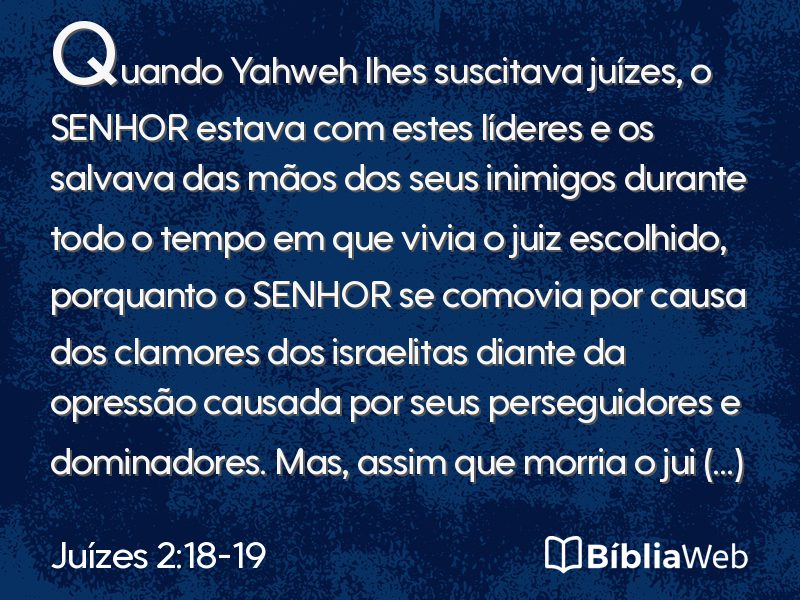 Juízes 2:18-19 em imagem para compartilhar