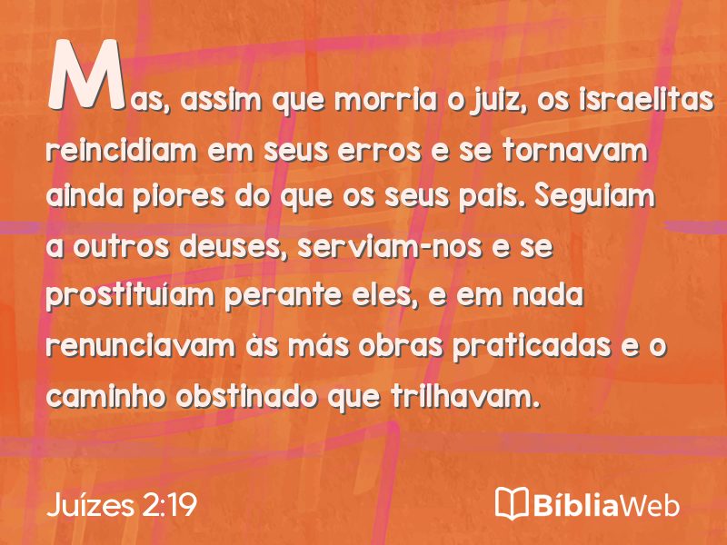Juízes 2:19 em imagem para compartilhar