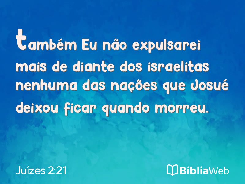 Juízes 2:21 em imagem para compartilhar