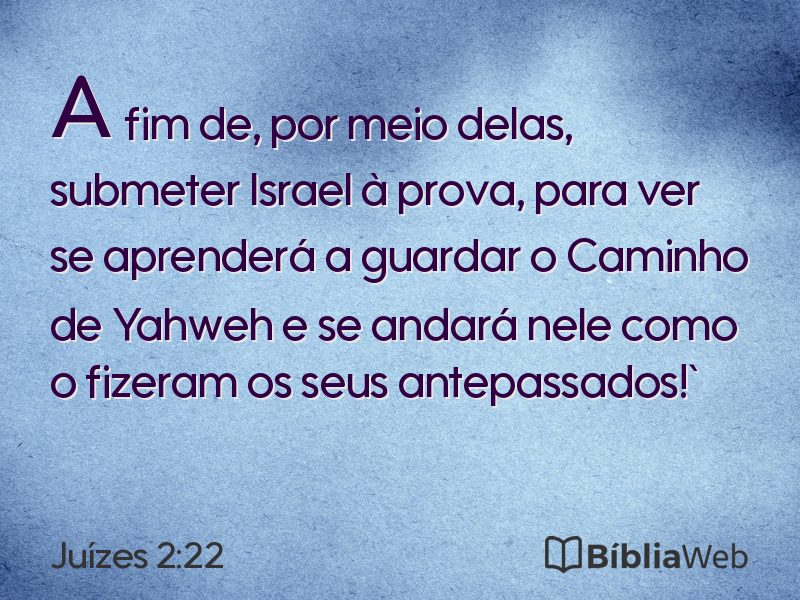 Juízes 2:22 em imagem para compartilhar