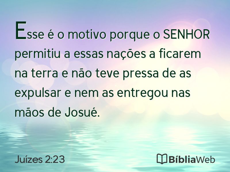 Juízes 2:23 em imagem para compartilhar