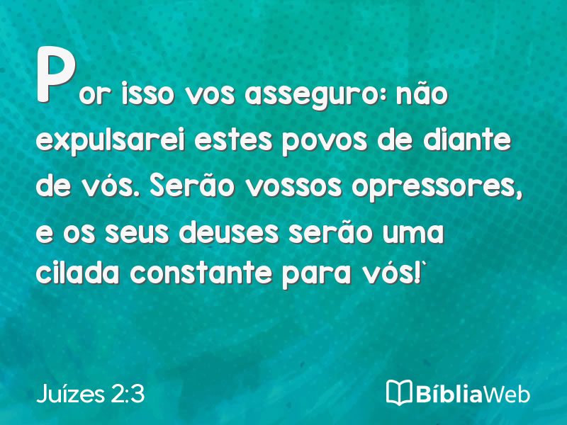 Juízes 2:3 em imagem para compartilhar