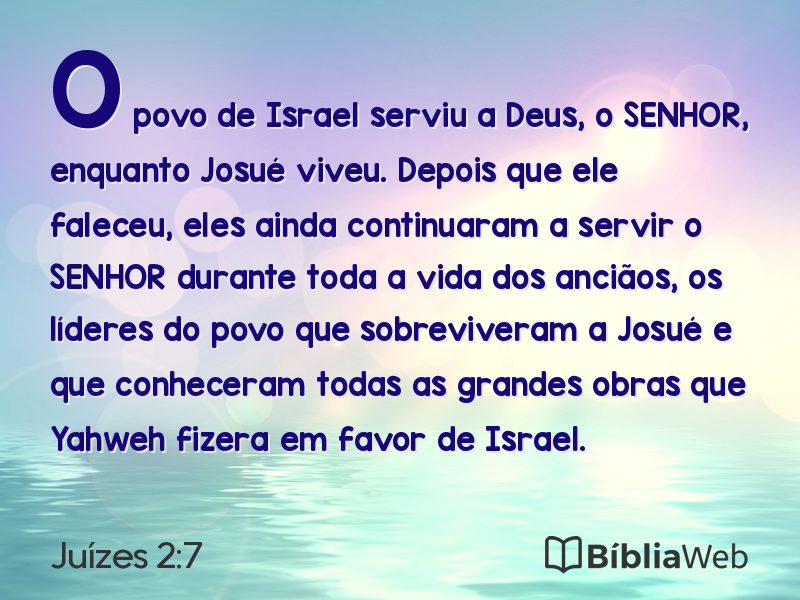 Juízes 2:7 em imagem para compartilhar