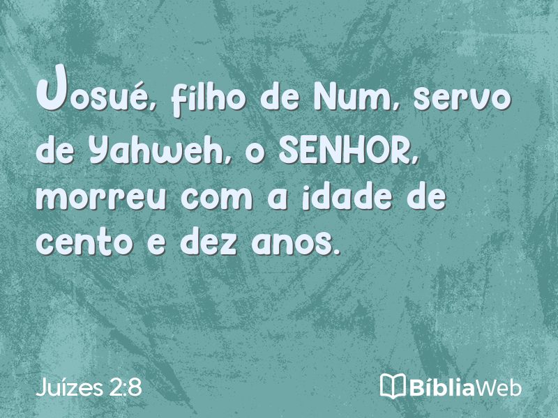Juízes 2:8 em imagem para compartilhar