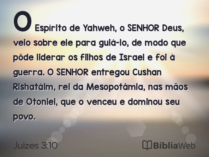 Juízes 3:10 em imagem para compartilhar