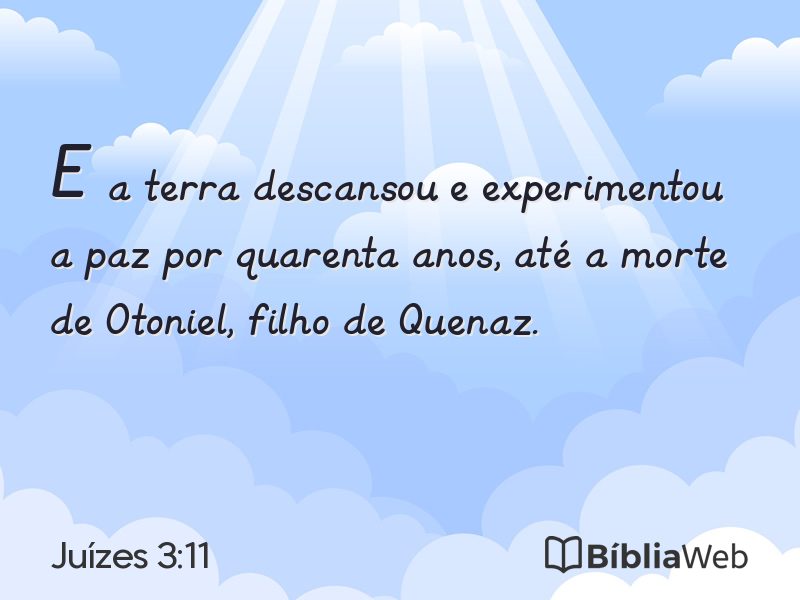 Juízes 3:11 em imagem para compartilhar