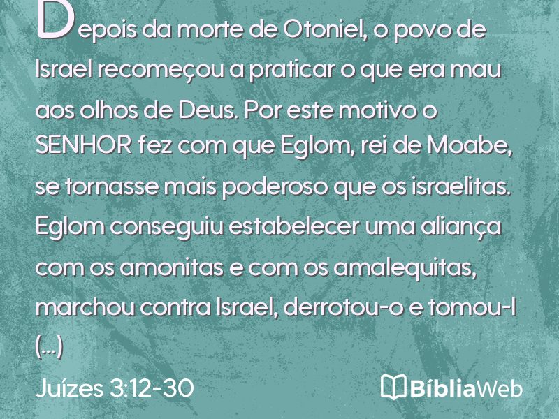 Juízes 3:12-30 em imagem para compartilhar