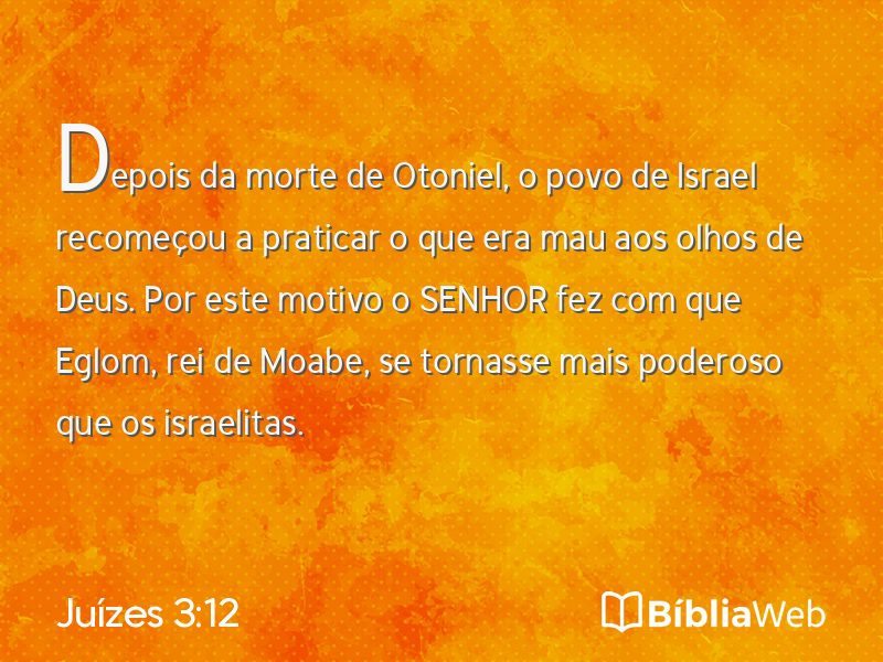 Juízes 3:12 em imagem para compartilhar