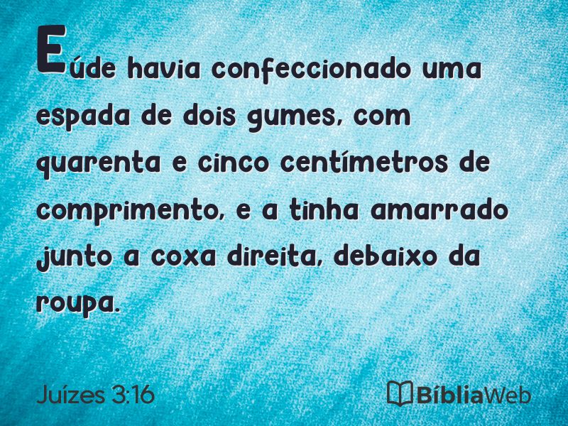 Juízes 3:16 em imagem para compartilhar