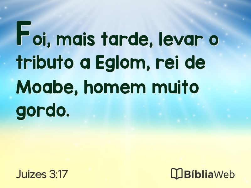 Juízes 3:17 em imagem para compartilhar