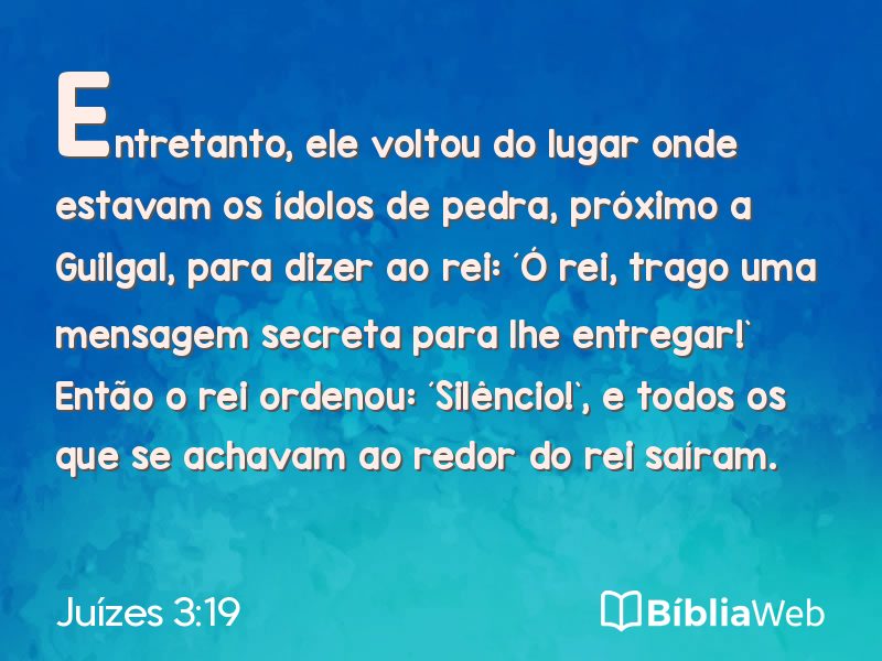Juízes 3:19 em imagem para compartilhar