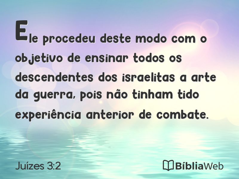 Juízes 3:2 em imagem para compartilhar