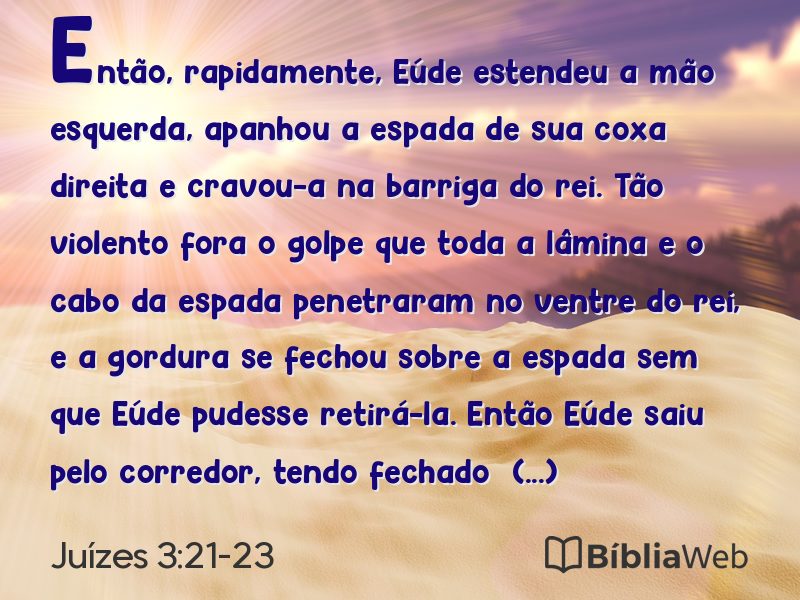 Juízes 3:21-23 em imagem para compartilhar