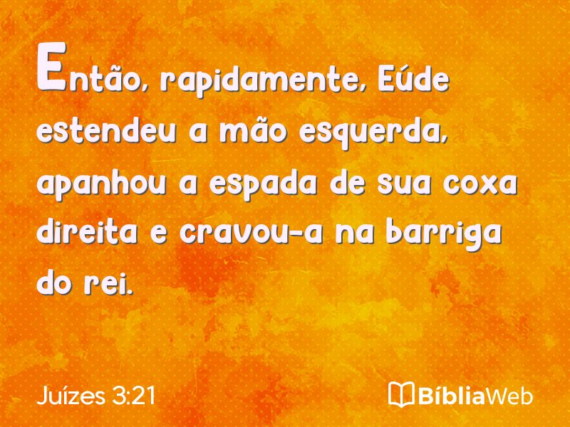 Juízes 3:21 em imagem para compartilhar
