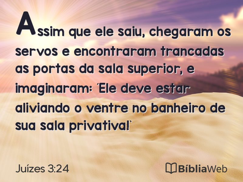 Juízes 3:24 em imagem para compartilhar