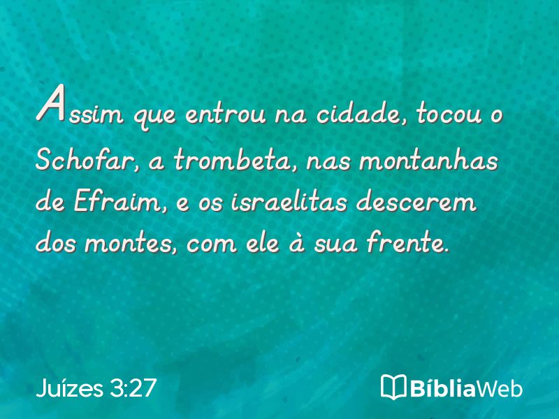 Juízes 3:27 em imagem para compartilhar