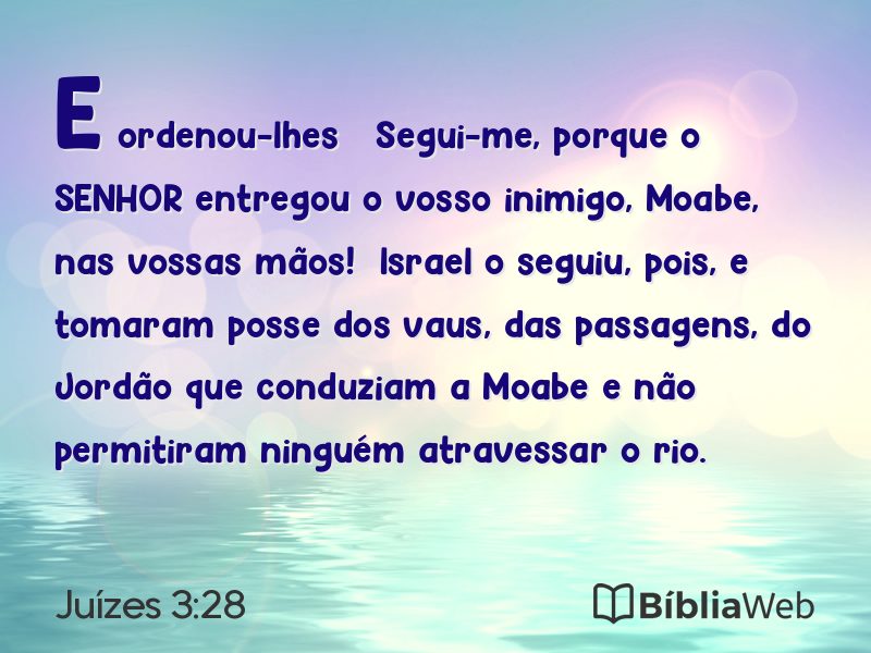 Juízes 3:28 em imagem para compartilhar