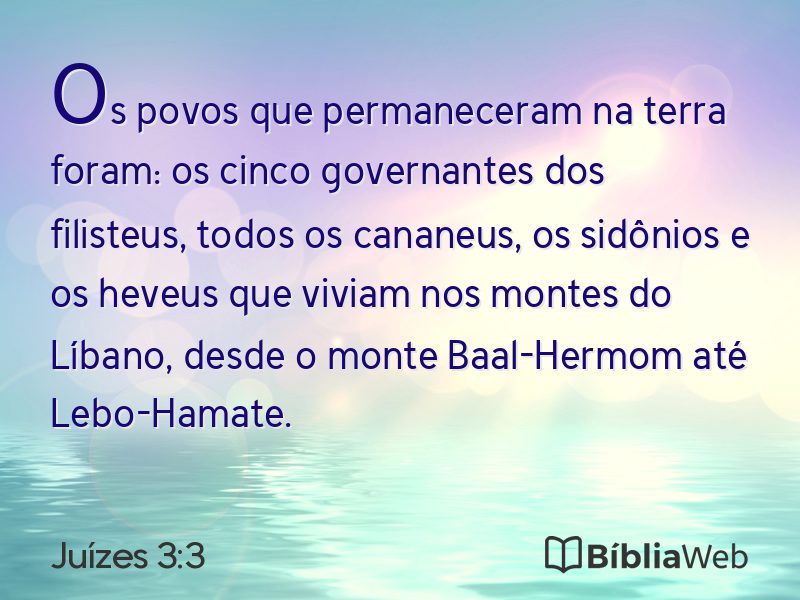 Juízes 3:3 em imagem para compartilhar