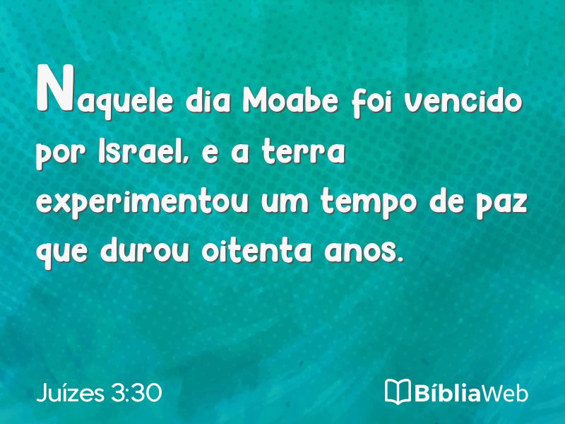 Juízes 3:30 em imagem para compartilhar
