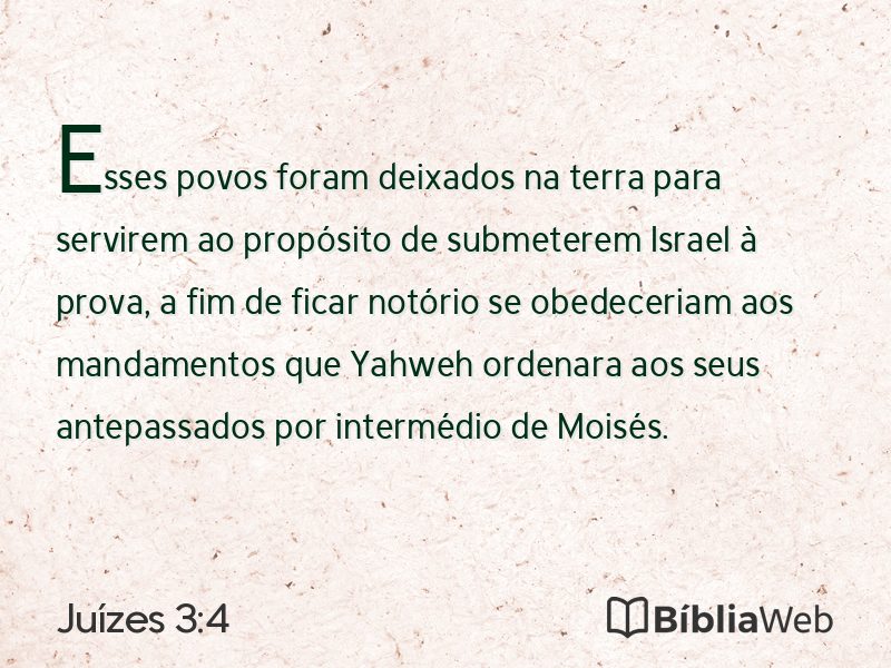 Juízes 3:4 em imagem para compartilhar