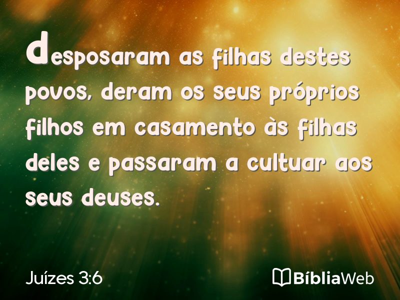 Juízes 3:6 em imagem para compartilhar