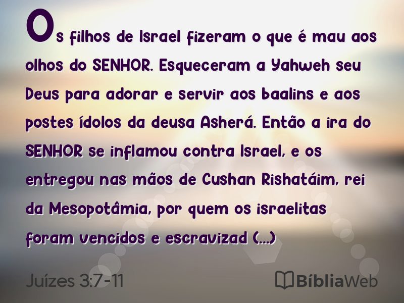 Juízes 3:7-11 em imagem para compartilhar