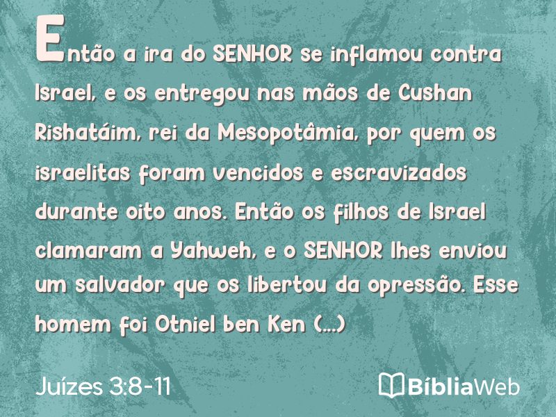 Juízes 3:8-11 em imagem para compartilhar