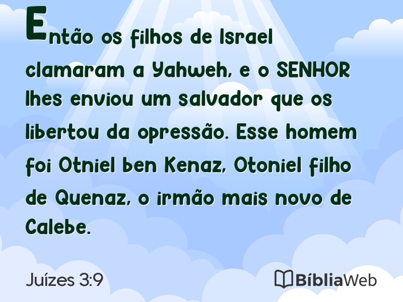 Juízes 3:9 em imagem para compartilhar