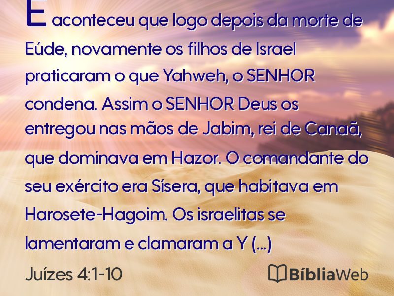 Juízes 4:1-10 em imagem para compartilhar