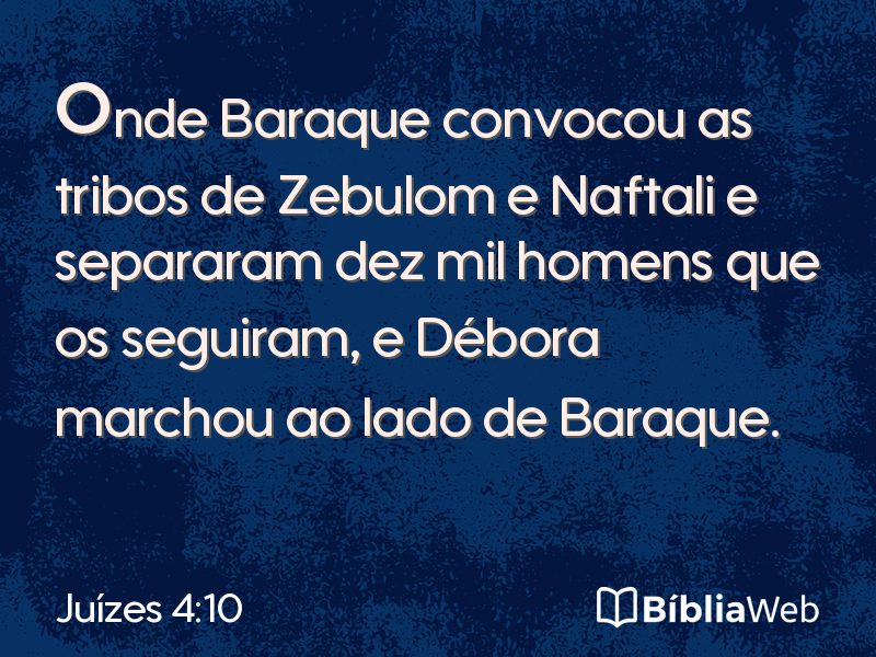 Juízes 4:10 em imagem para compartilhar