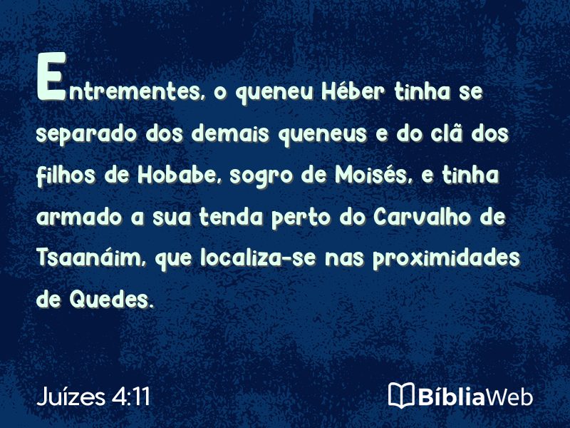 Juízes 4:11 em imagem para compartilhar