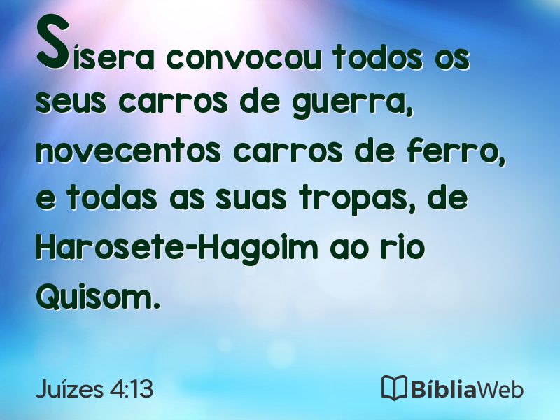 Juízes 4:13 em imagem para compartilhar