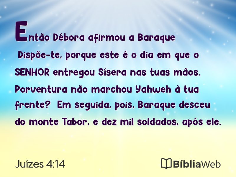 Juízes 4:14 em imagem para compartilhar