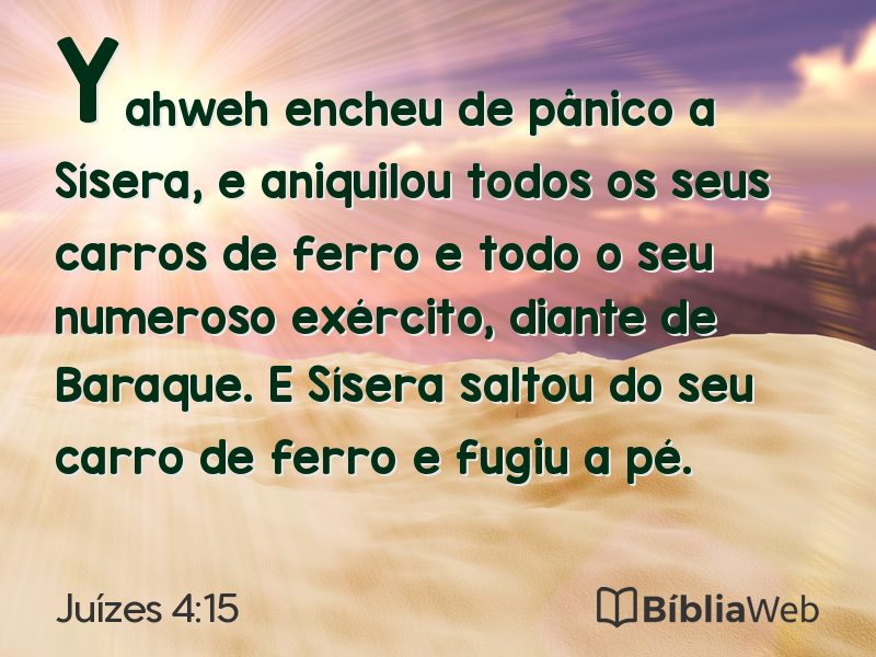 Juízes 4:15 em imagem para compartilhar